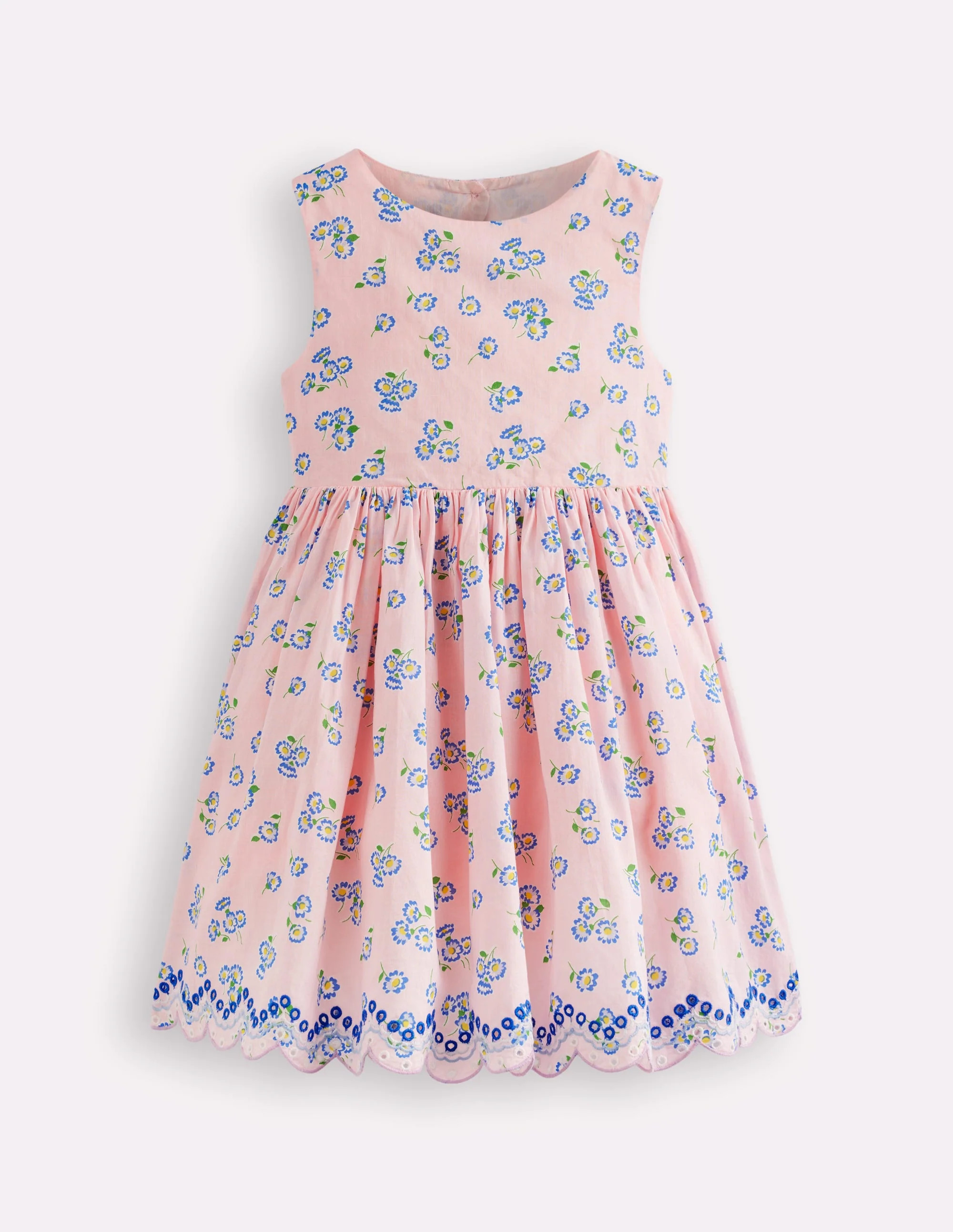 Broderie Back Detail Dress-Chalk Pink Ditsy | Boden (US)
