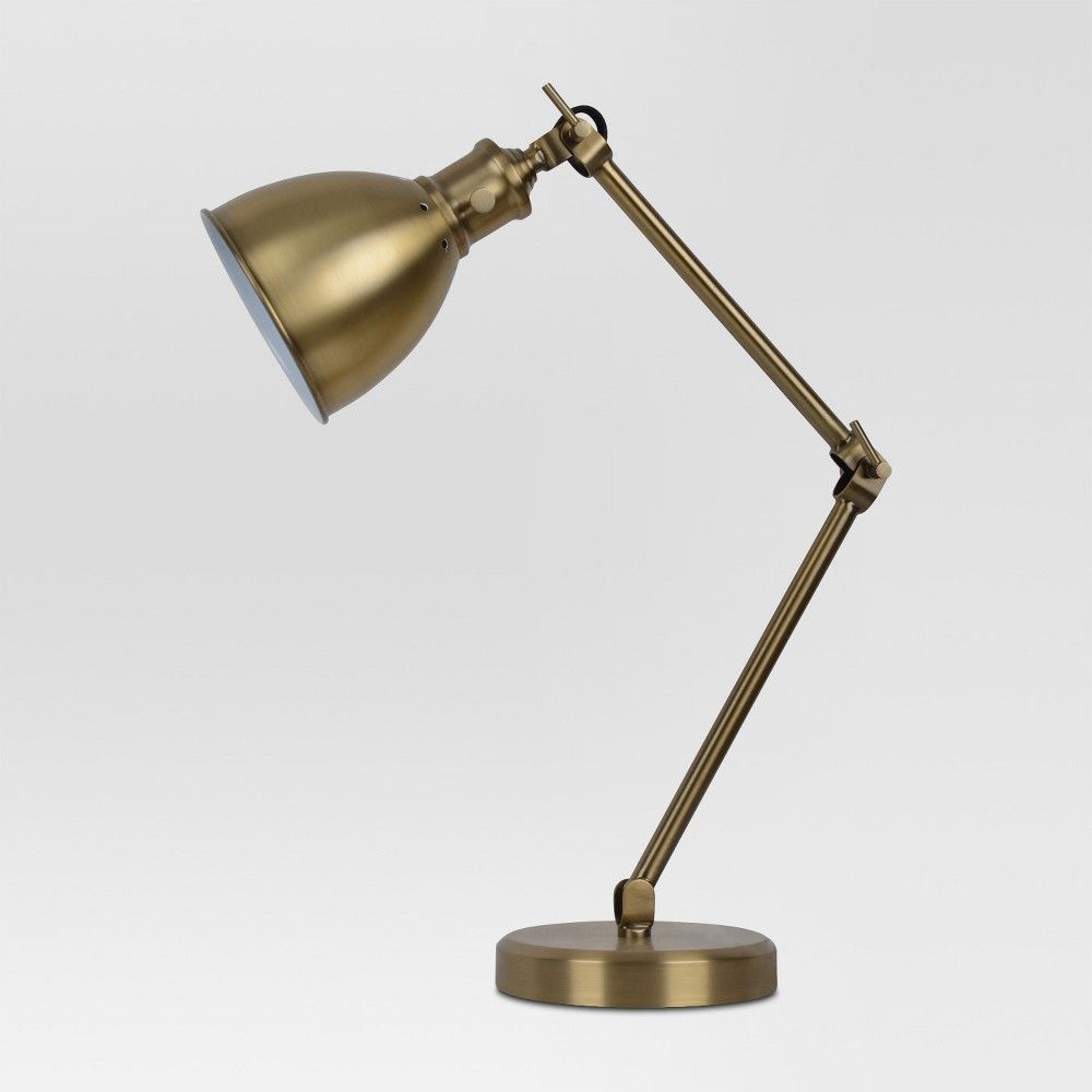 Industrial Task Table Lamp Brass (Includes CFL Light Bulb) - Threshold | Target