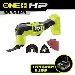 RYOBI ONE+ HP 18V Brushless Cordless Multi-Tool with 4.0 Ah Lithium-Ion HIGH PERFORMANCE Battery ... | The Home Depot