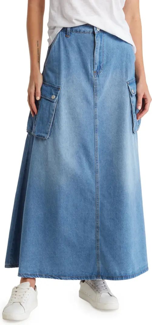 Denim A-Line Cargo Skirt | Nordstrom Rack