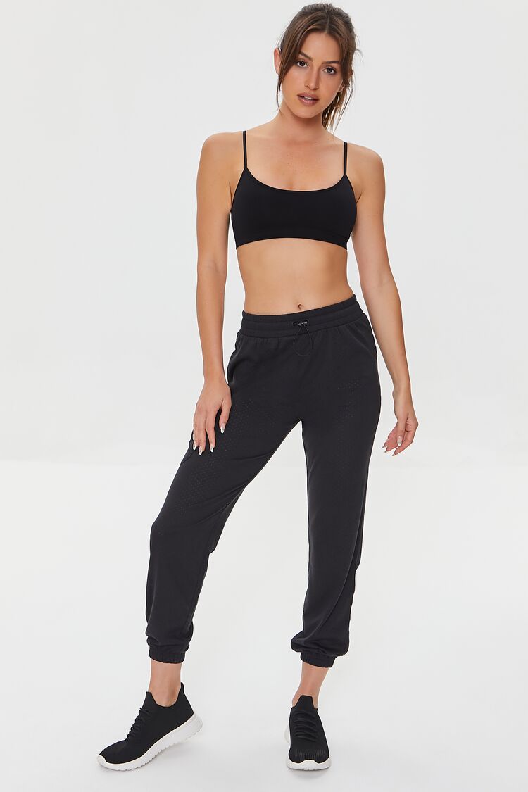 Women's Active Mesh Cargo Joggers in Black Small | Forever 21 (US)