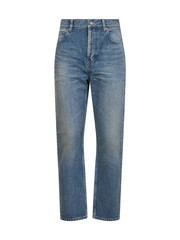 Saint Laurent High-Rise Cropped Denim Jeans — Blue | Italist Inc.