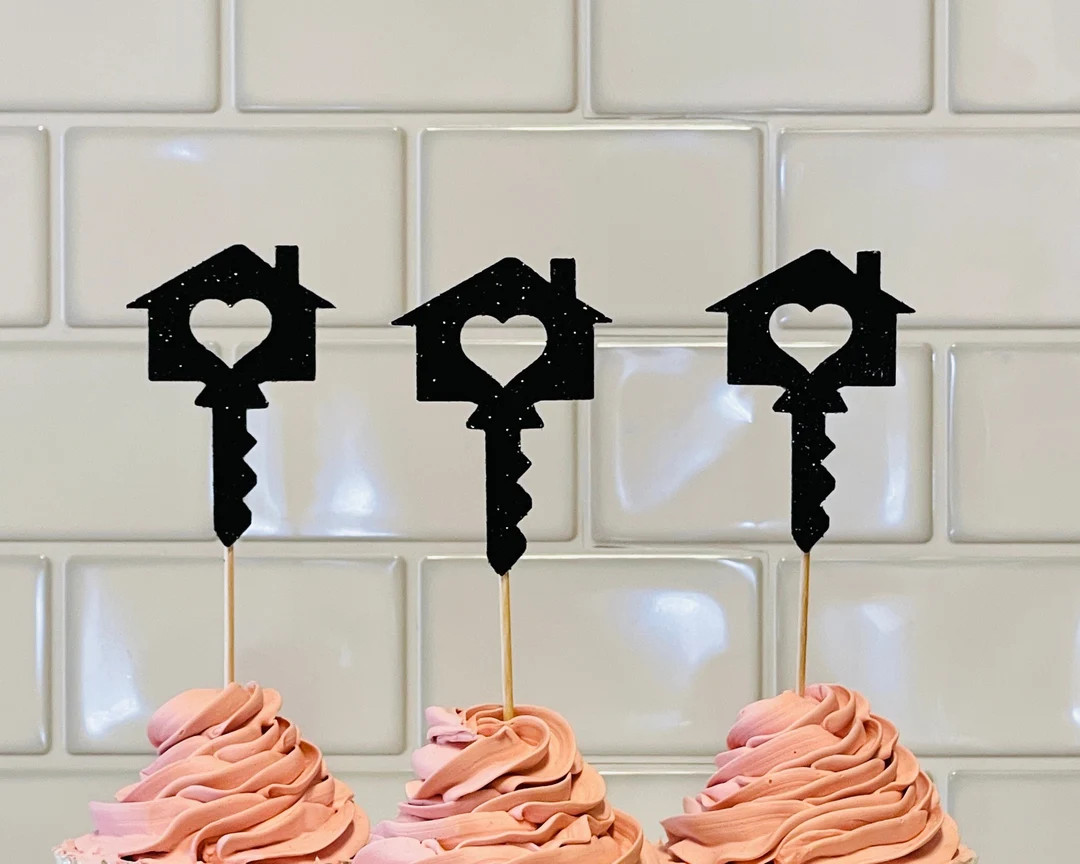 New Home Cupcake Toppers House Warming Cupcake Toppers New - Etsy | Etsy (US)