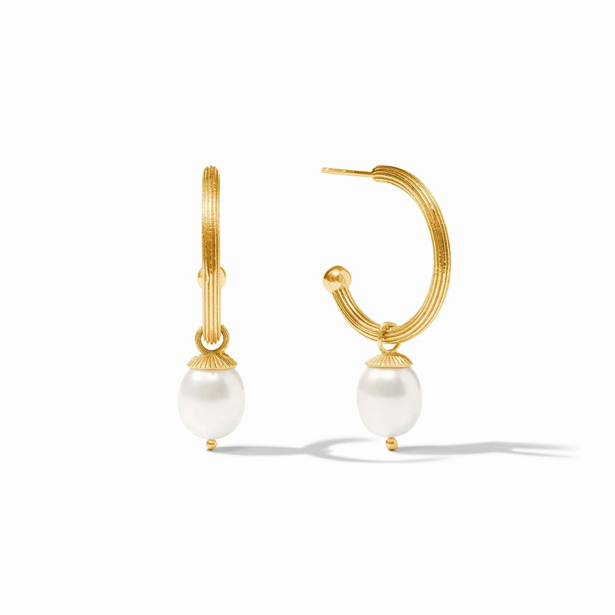 Sanibel Pearl Hoop & Charm Earring | Julie Vos