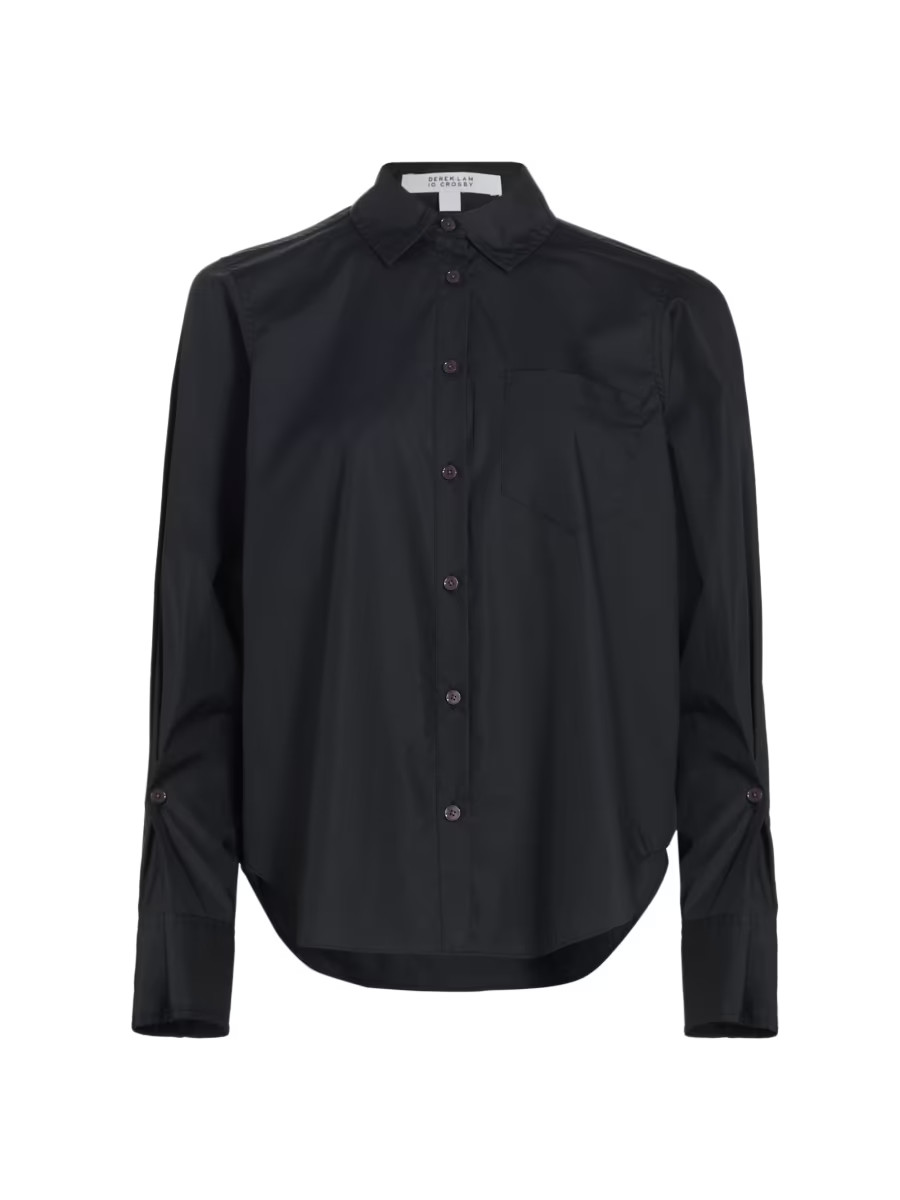 Boxy High-Low Cotton Shirt | Saks Fifth Avenue