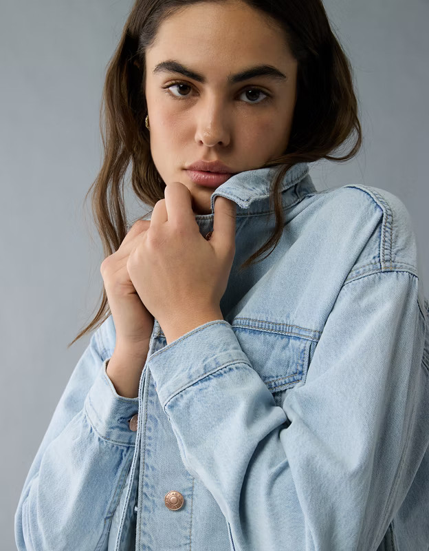 AE Cropped Cut-Off Denim Jacket | American Eagle Outfitters (US & CA)