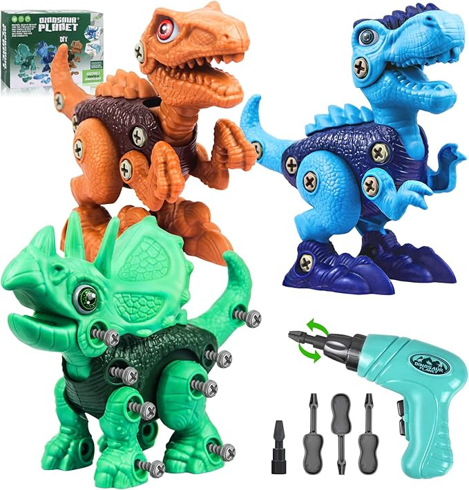 OZMI Dinosaur Toys for 3 4 5 6 7 8 9 Year Old Boys, Take Apart Dinosaur Toys for Kids Learning Ed... | Amazon (US)