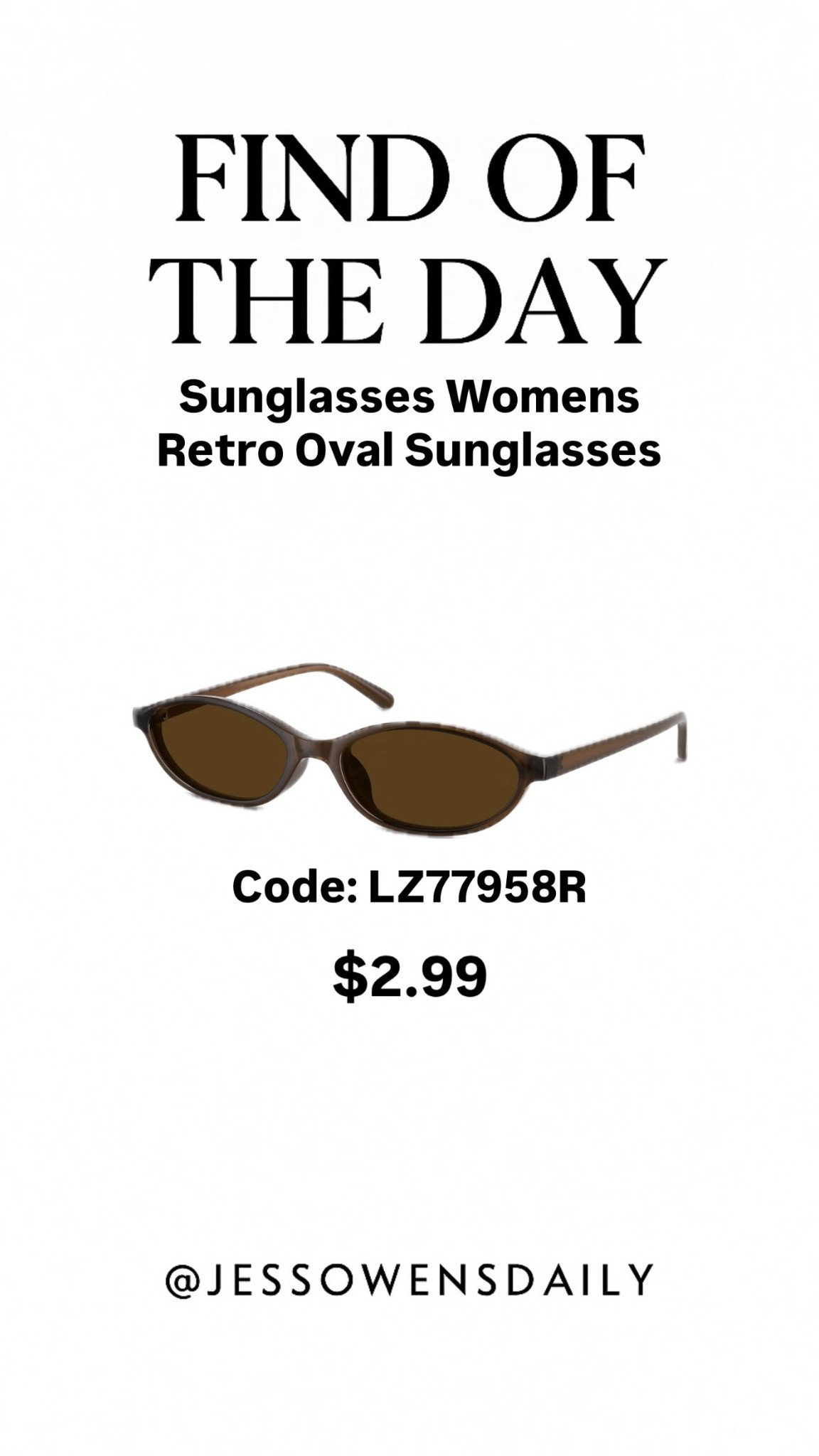 Glowing these retro small oval sunglasses. They totally remind me of the ones that Carolyn Basnett wears in love story. 

Code: LZ77958R and they are only $2.99 on Amazon

#LTKgrwm #LTKSaleAlert #LTKmorningroutine