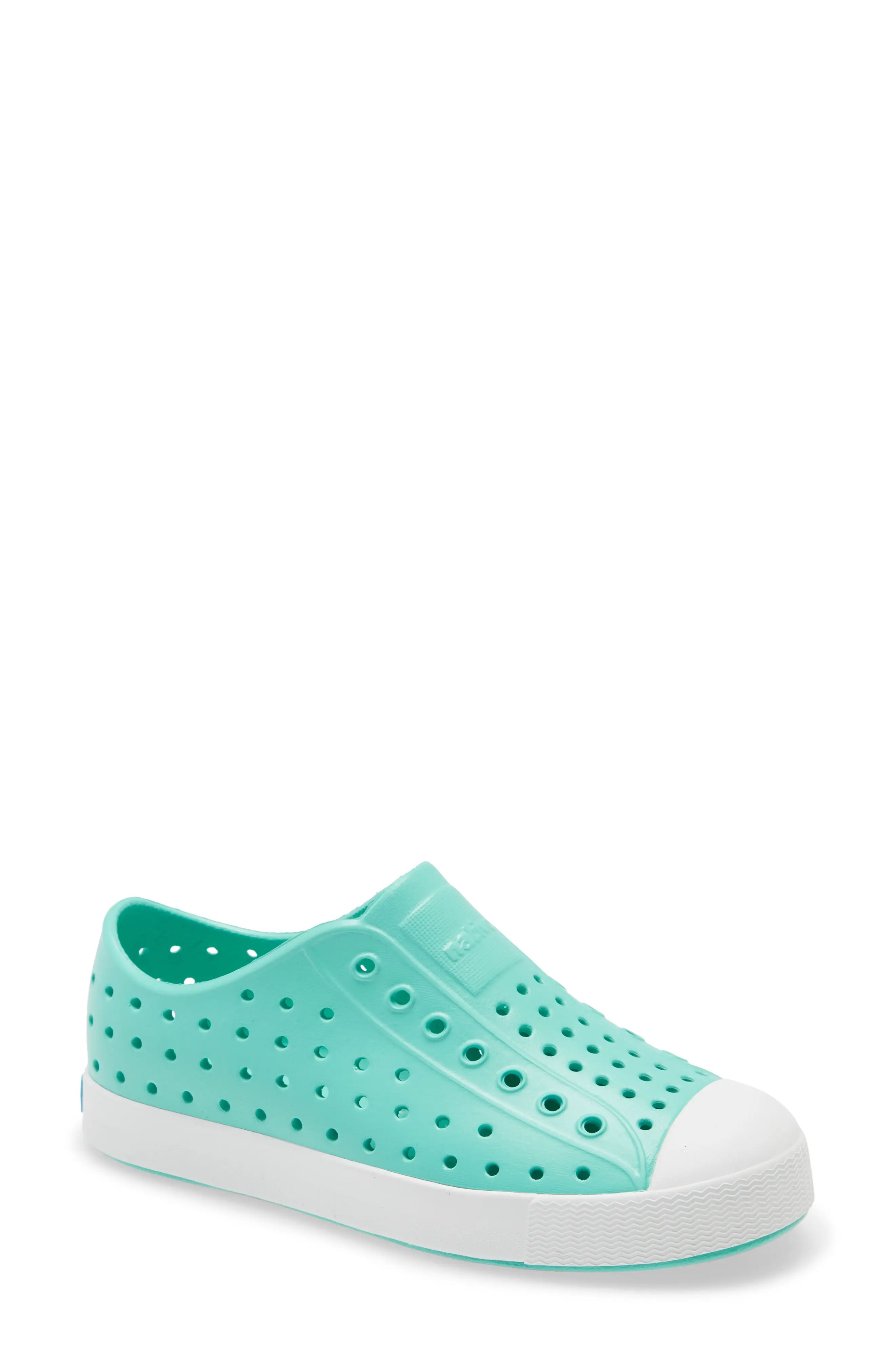 Native Shoes Jefferson Water Friendly Slip-On Vegan Sneaker in Mint Green/Shell White at Nordstrom,  | Nordstrom