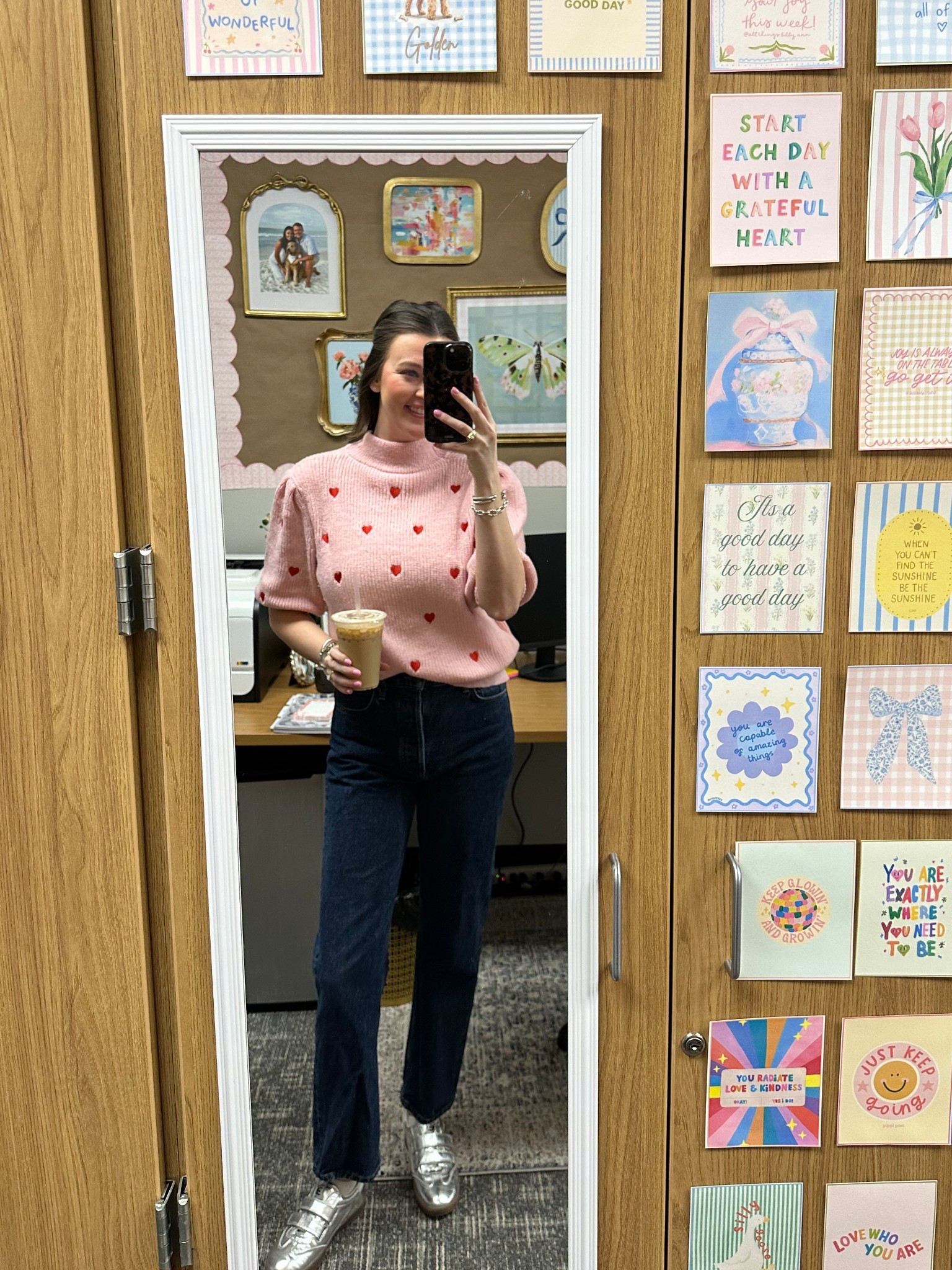 teacher ootd! Valentines week!! bring on all the red + pink!! 💌💌

#LTKValentine