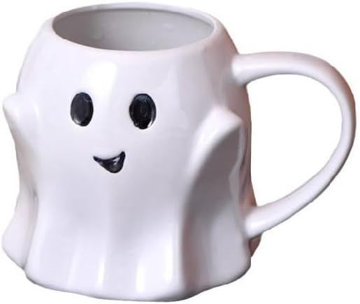 Halloween Mug Ghost Mug - Cute Ghost Elf Design - Novelty Ceramic Coffee Cup, Ghostface Mug | Amazon (US)