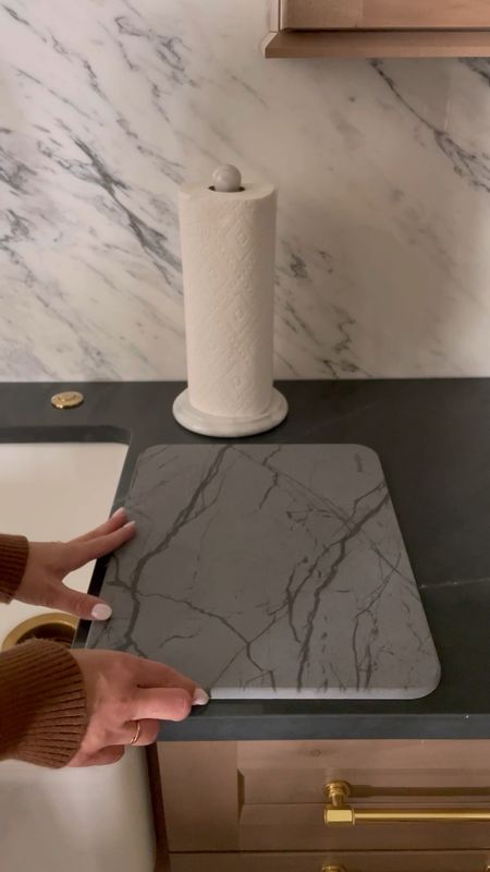 My kitchen drying stone from Amazon is back in stock! This not only looks great against stone countertops (comes in 2 colors), but is so functional! 

#LTKhome #LTKstyletip #LTKunder50