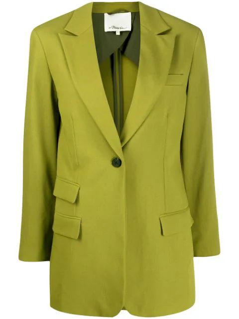 straight single breasted blazer | Farfetch (US)