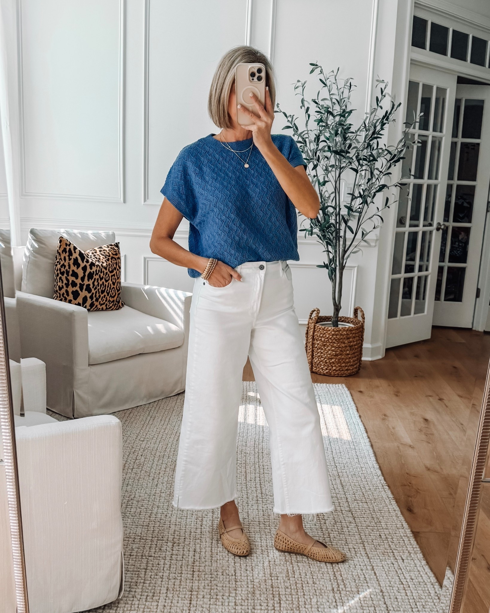 Loving this lightweight crochet sweater and  White denim combo - Easy spring look

Sweater size small
Spring style 


#LTKOver40 #LTKgrwm #LTKSeasonal