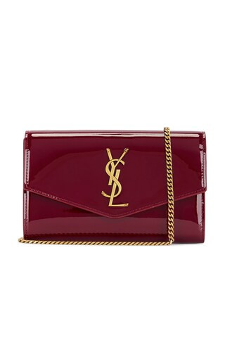 Saint Laurent Wallet On Chain Bag in Red | FWRD 