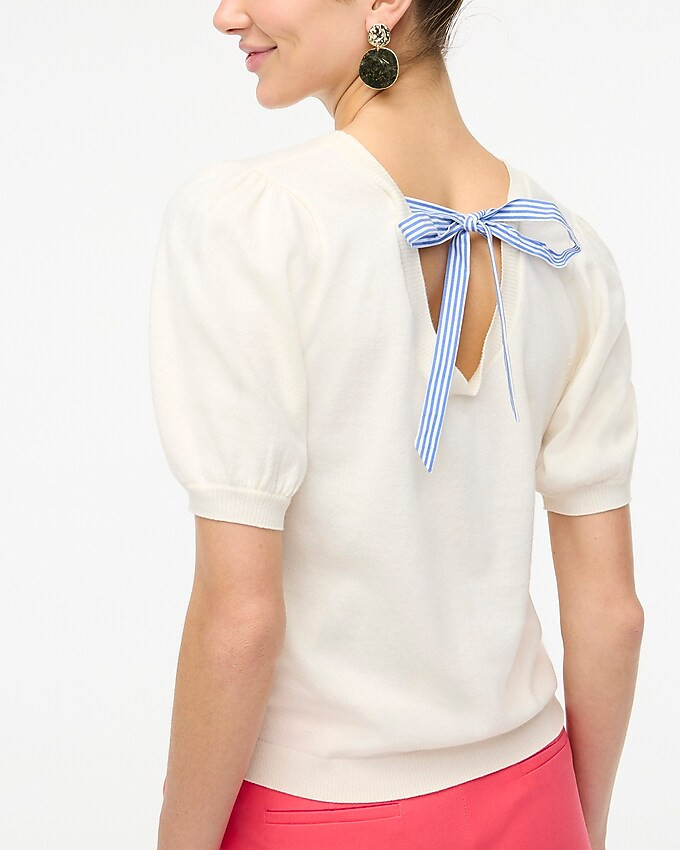 Short-sleeve tie-back sweater | J.Crew Factory