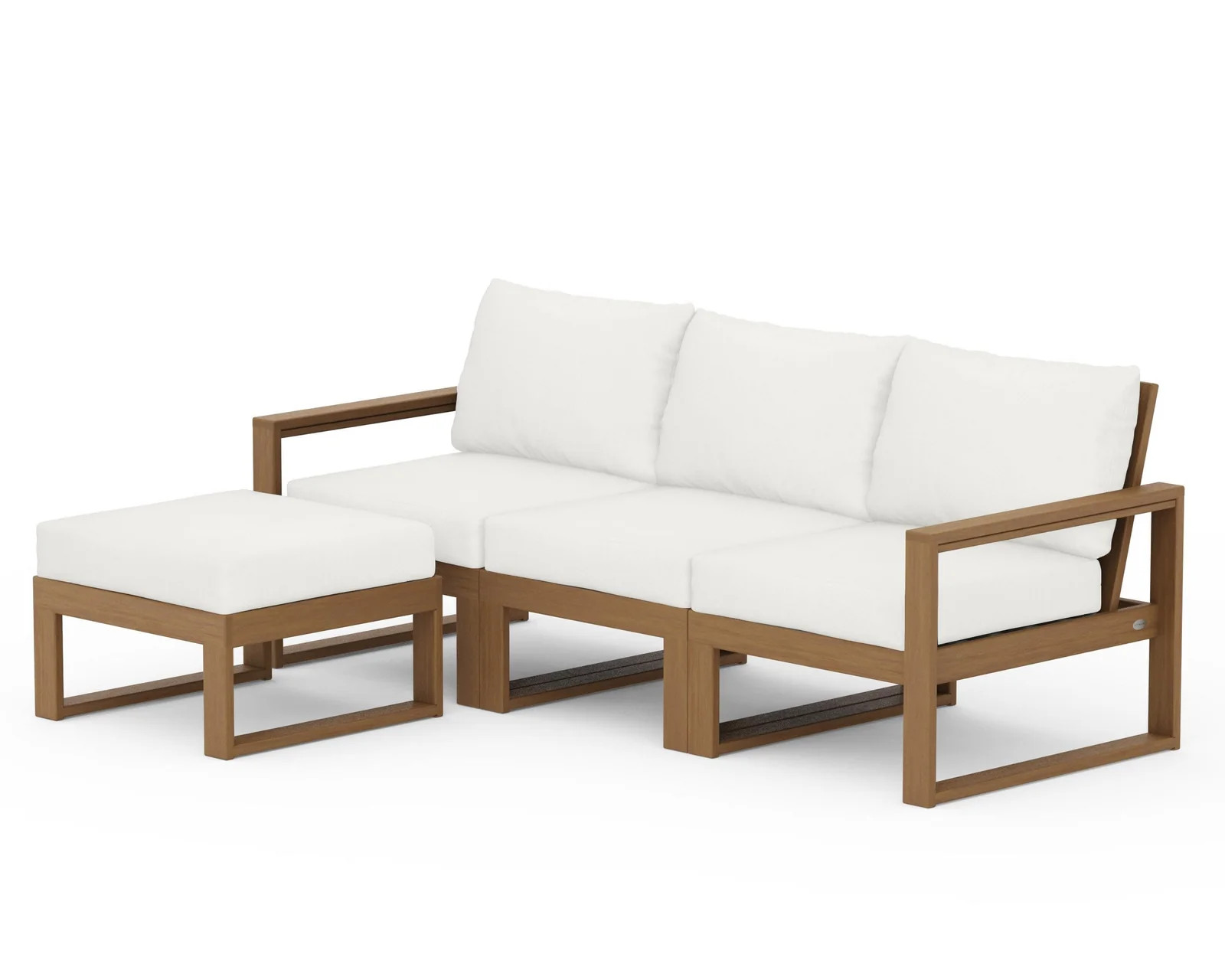 EDGE 4-Piece Modular Deep Seating Set with Ottoman | POLYWOOD