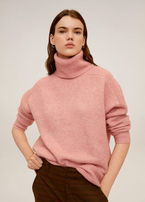 Turtle neck oversize sweater | MANGO (UK)