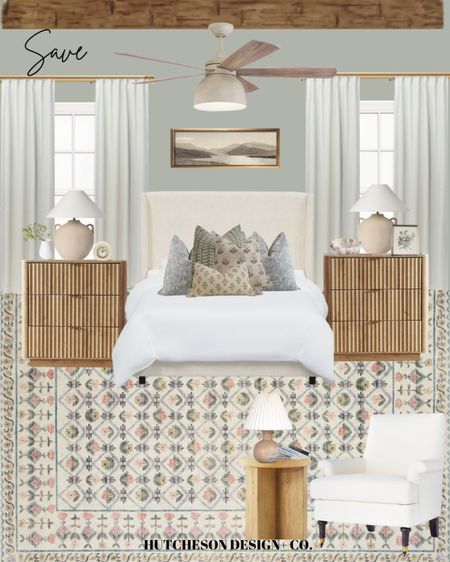 Primary bedroom look using all the save items from today’s save or splurge game! 

Affordable finds for primary bedroom. Rugs. Studio McGee lamps. Nightstand. Oversized nightstand. Mood board. Target curtains. New Studio McGee accent chair. Modern fan. King bed throw pillow combos.

#LTKunder100 #LTKhome #LTKFind