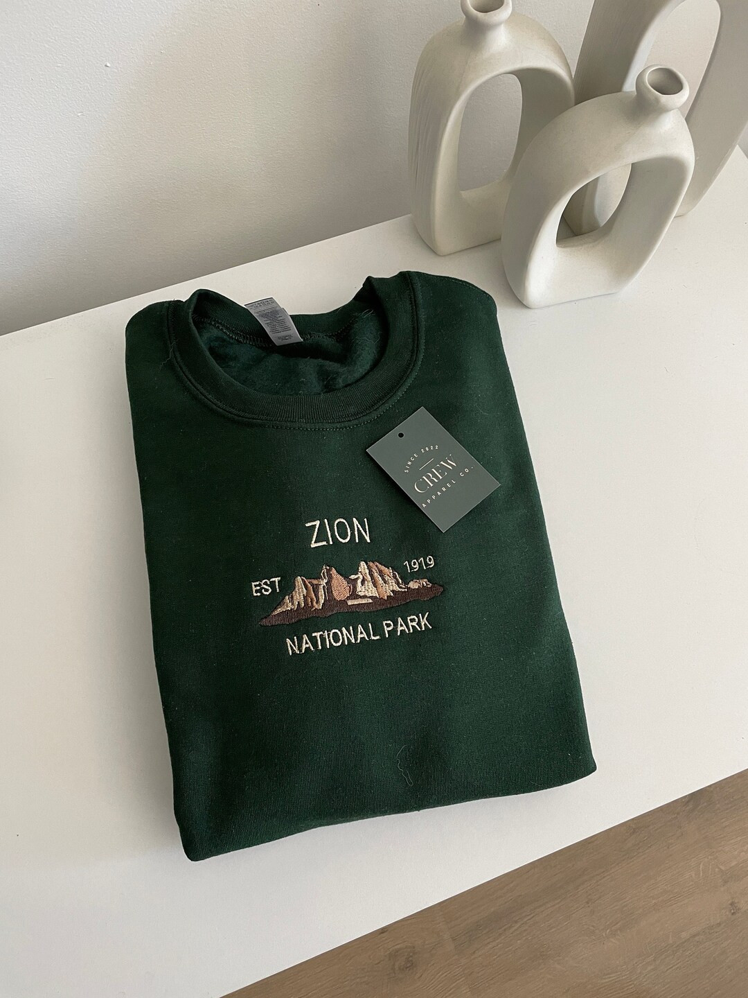 ZION National Park Embroidered Sweatshirt Travel Crewneck - Etsy | Etsy (US)
