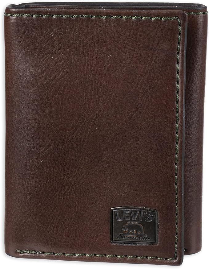 Levi's Men's Trifold Wallet-Sleek and Slim Includes Id Window and Credit Card Holder | Amazon (US)