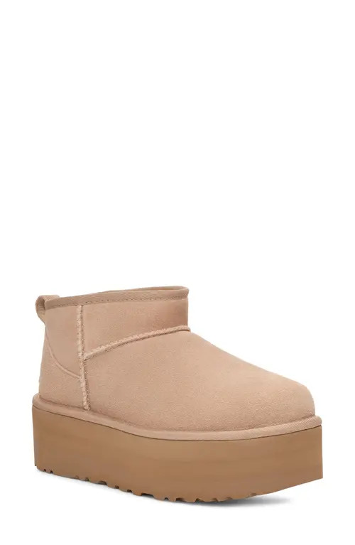 UGG(r) Classic Ultra Mini Platform Boot in Sand at Nordstrom, Size 5 | Nordstrom