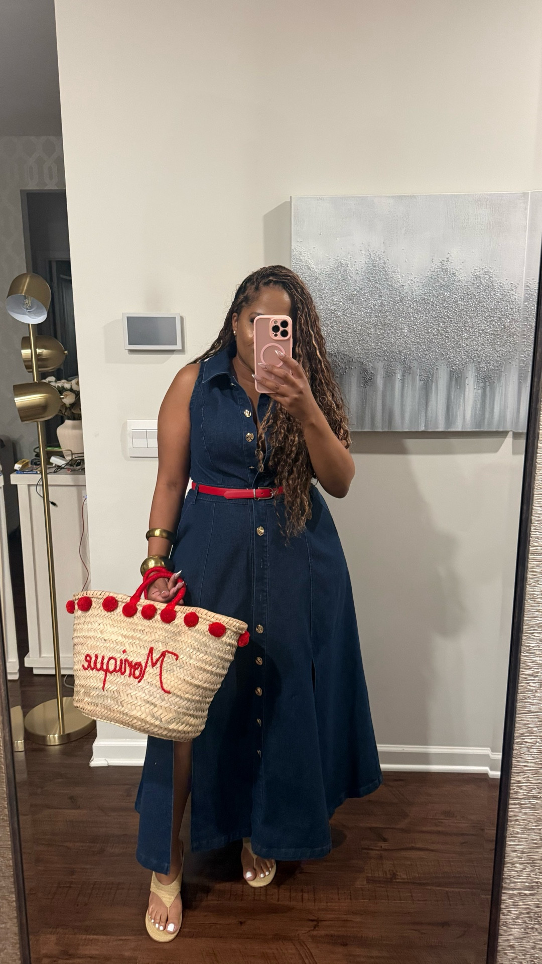 Embarkation day for my Virgin Voyage! wearing a size 16 in dress. Tagging a non plus size dress also that would give the same effect. Shoes are Marc Fisher. Tote is older will tag an alternative. Dress is a heavy denim FYI. 

#LTKootd #LTKgrwm
