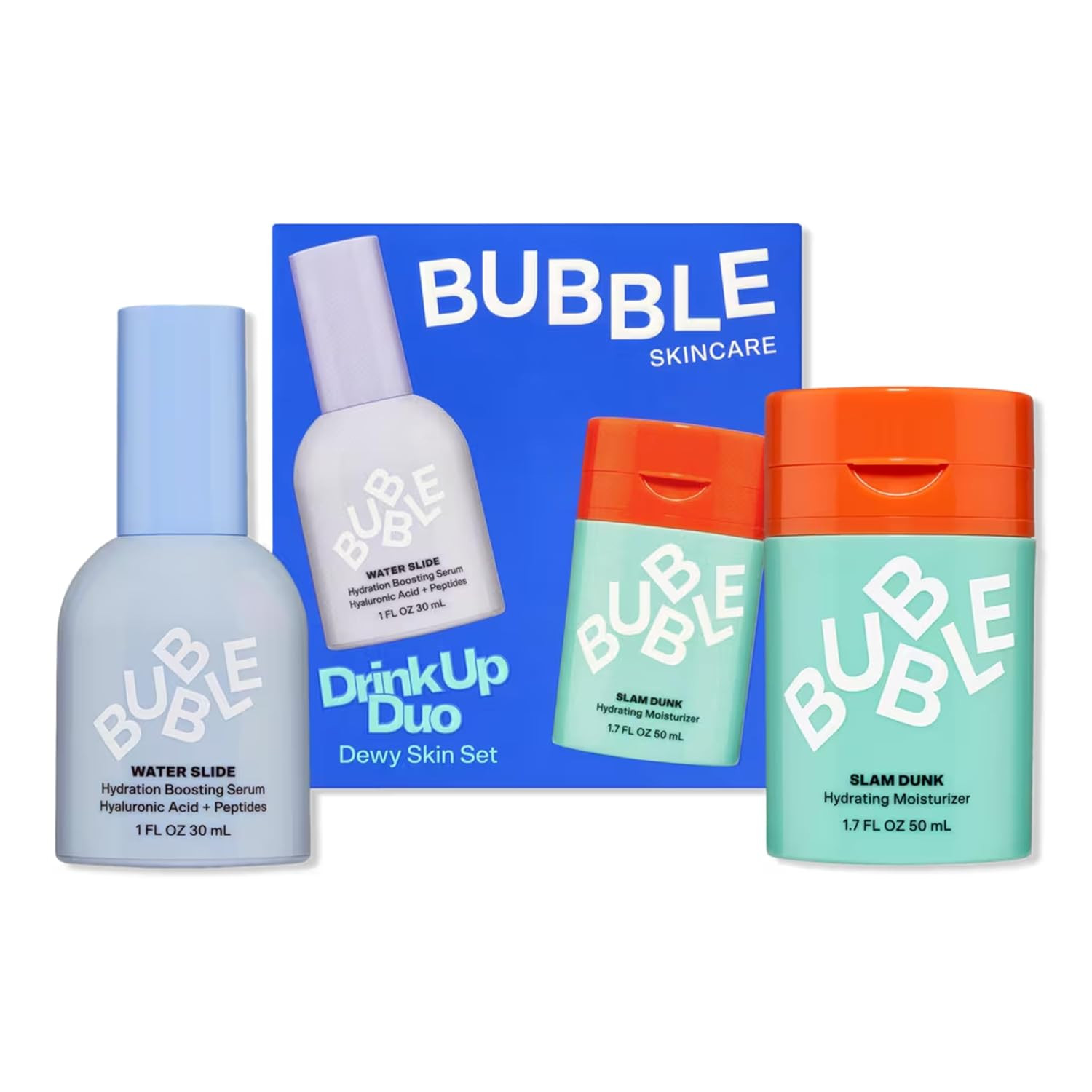 Bubble Skincare Drink Up Duo Dewy Skin Care Set - Travel Size Gift Set Includes Water Slide Hyalu... | Amazon (US)