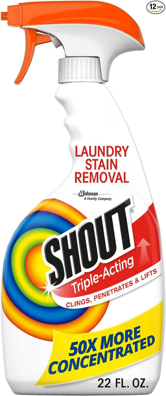 Shout Active Enzyme Laundry Stain Remover Spray, Triple-Acting Formula Clings, Penetrates, and Li... | Amazon (US)