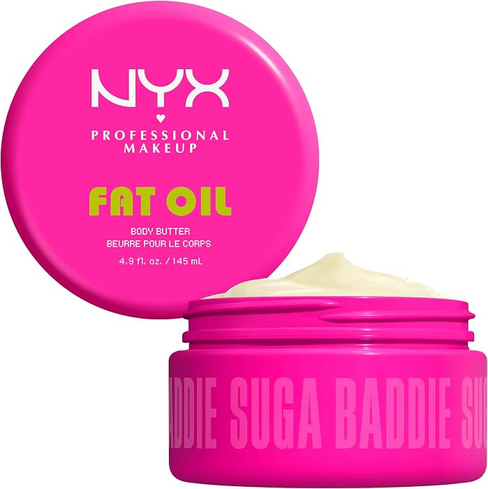 NYX PROFESSIONAL MAKEUP Fat Oil Body Butter in Suga Baddie, Vanilla Scented Body Cream with Avoca... | Amazon (US)