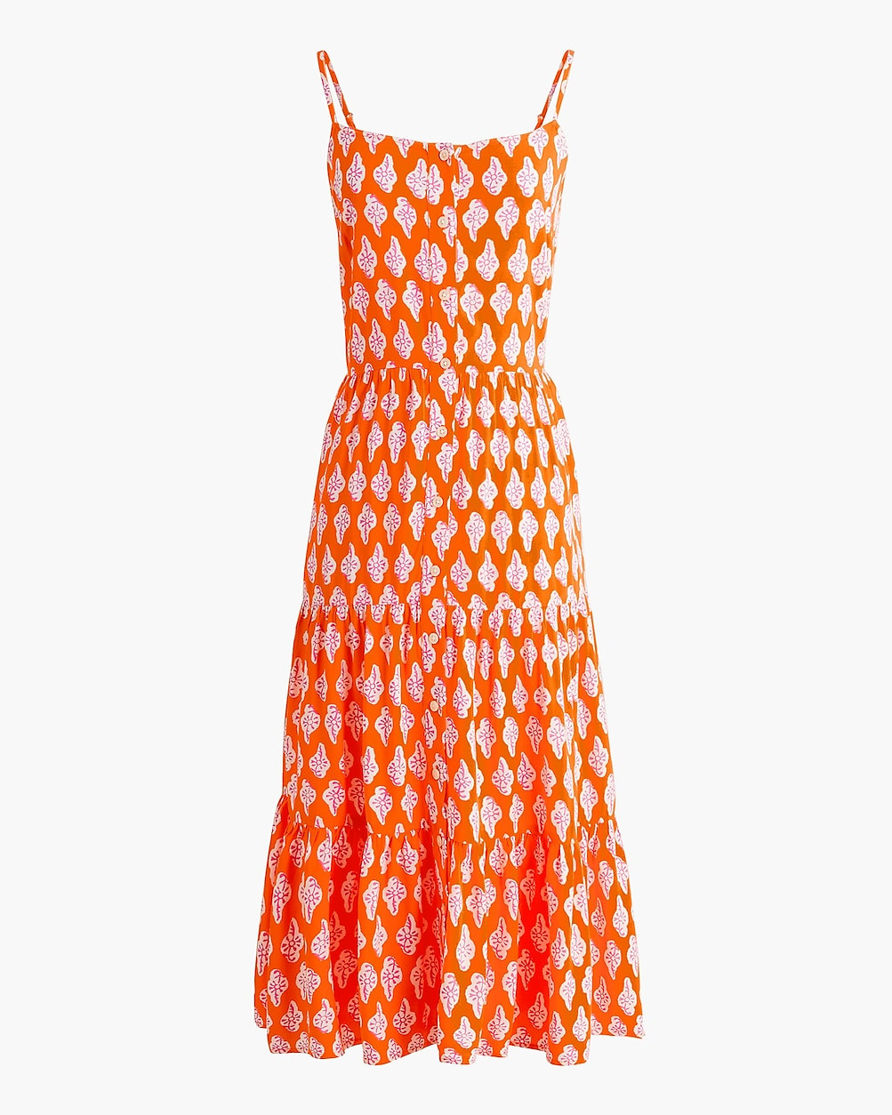 Strappy tiered midi dress | J.Crew Factory