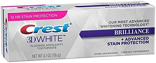 Crest 3D White Brilliance + Advanced Stain protection Vibrant Pepermint 4.1oz | Amazon (US)