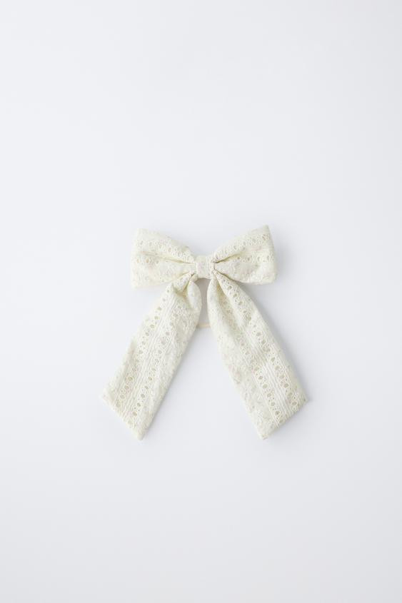 ELASTICATED HAIR TIE WITH BOW | Zara UK