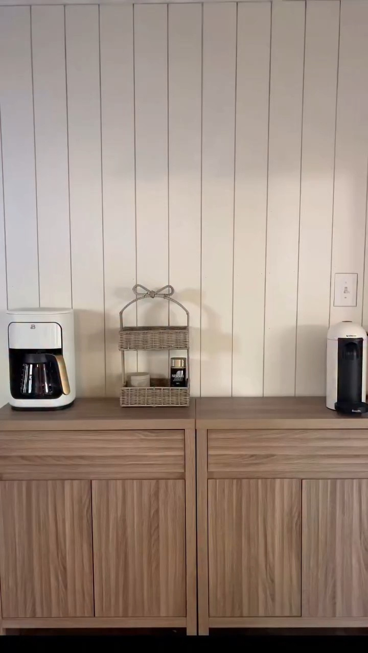 a little spring coffee bar refresh with the cutest amazon cabinets say COFFEE for 🔗’s ☕️ 

Sleek design meets smart storage ✨ The SICOTAS 58” Fluted Buffet Cabinet keeps your essentials organized while elevating your space with modern elegance. #coffeebar #amazonhome #amazoncabinets #amazonfinds