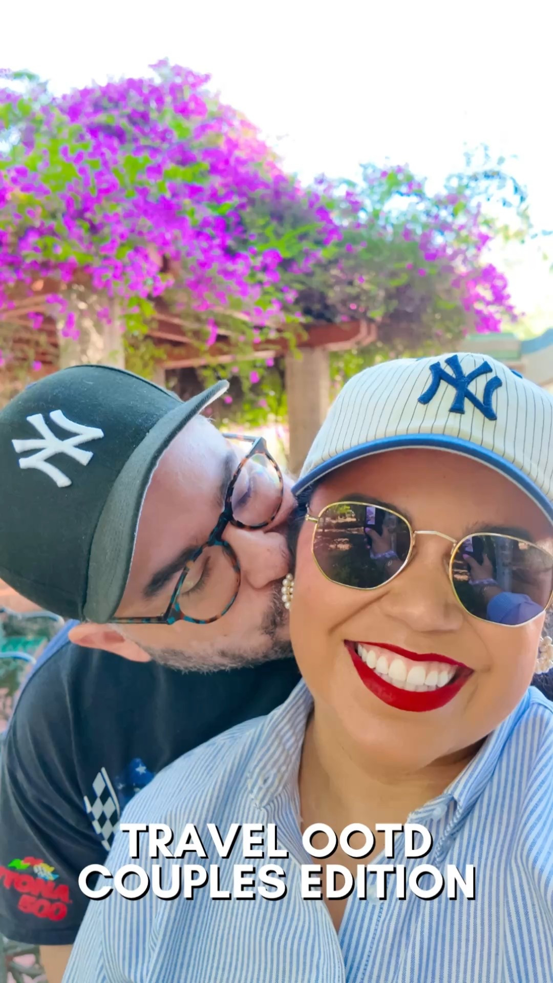 Travel outfit Couples Edition 

We love twinning in our own ways, so we for sure pack our Yankees hats and our On Clouds sneakers! 

I love my tote from Lands End because it has a zipper and is made of a thick canvas so it keeps items in your bag so secure! 

#LTKTravel #LTKMidsize #LTKFamily