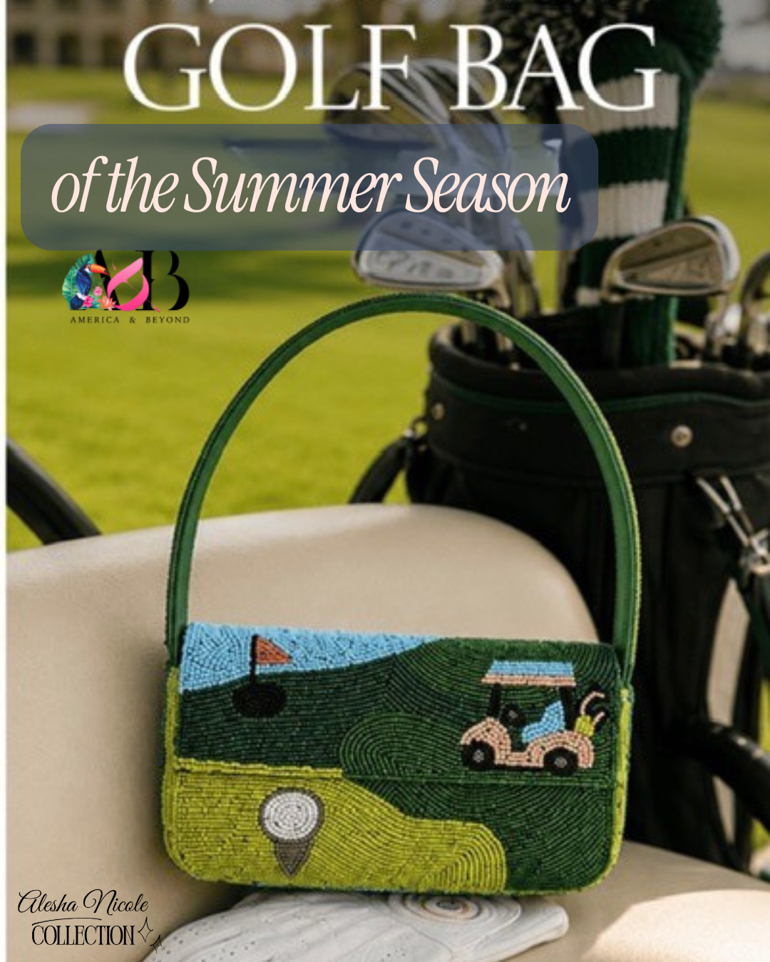 ✨⛳️ Golf style is all in the details.

If you're looking to elevate your golf look beyond the typical tote, these handcrafted beaded handbags from America & Beyond are such a fun statement piece. From custom golf-inspired designs to beautifully detailed beadwork, they add personality, color, and style both on and off the course.

I’ve received so many compliments from fellow golf moms asking where I found mine! Whether you're heading to a tournament, charity golf event, lunch at the club, or a girls' golf getaway, these bags are the perfect accessory to complete your look. ✨

⛳ Handcrafted beaded designs
⛳ Unique golf-inspired styles
⛳ Perfect for tournaments, golf trips & everyday wear
⛳ Conversation starters wherever you go

Shop my favorite golf-inspired handbags and accessories through my LTK. 🤍

#LTKStyle #LTKGolf #GolfMomStyle #CountryClubStyle #GolfFashion #GolfAccessories #ResortStyle #GolfLife #GolfMomMindset #HandbagLover 

 #LTKmomlife #LTKActive #LTKOver40