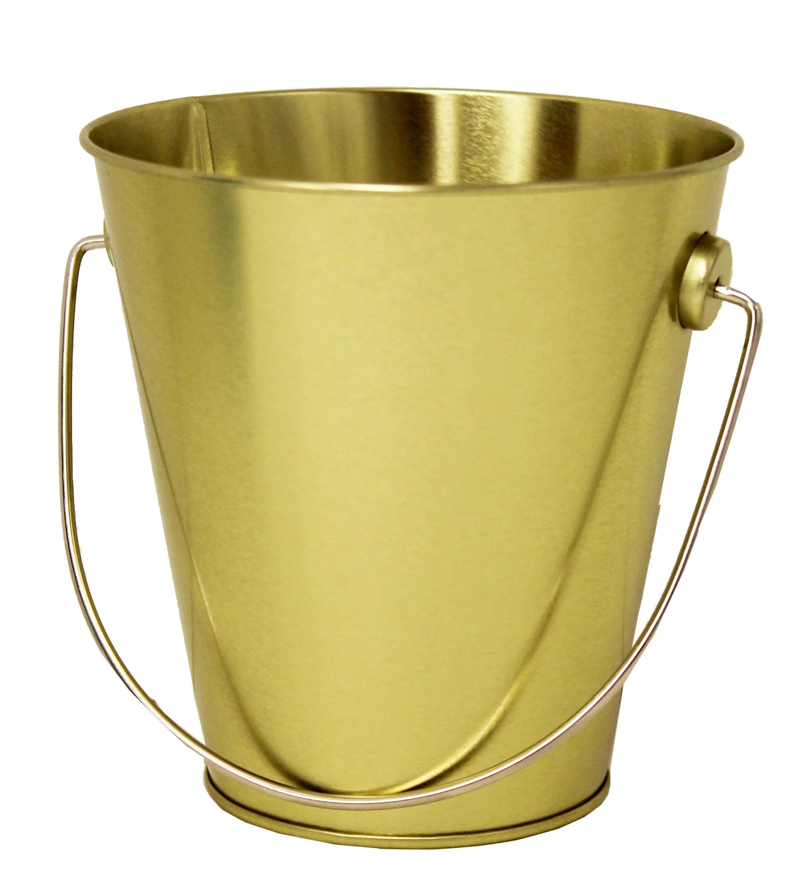 Tin Pail with Handle - Gold - Walmart.com | Walmart (US)