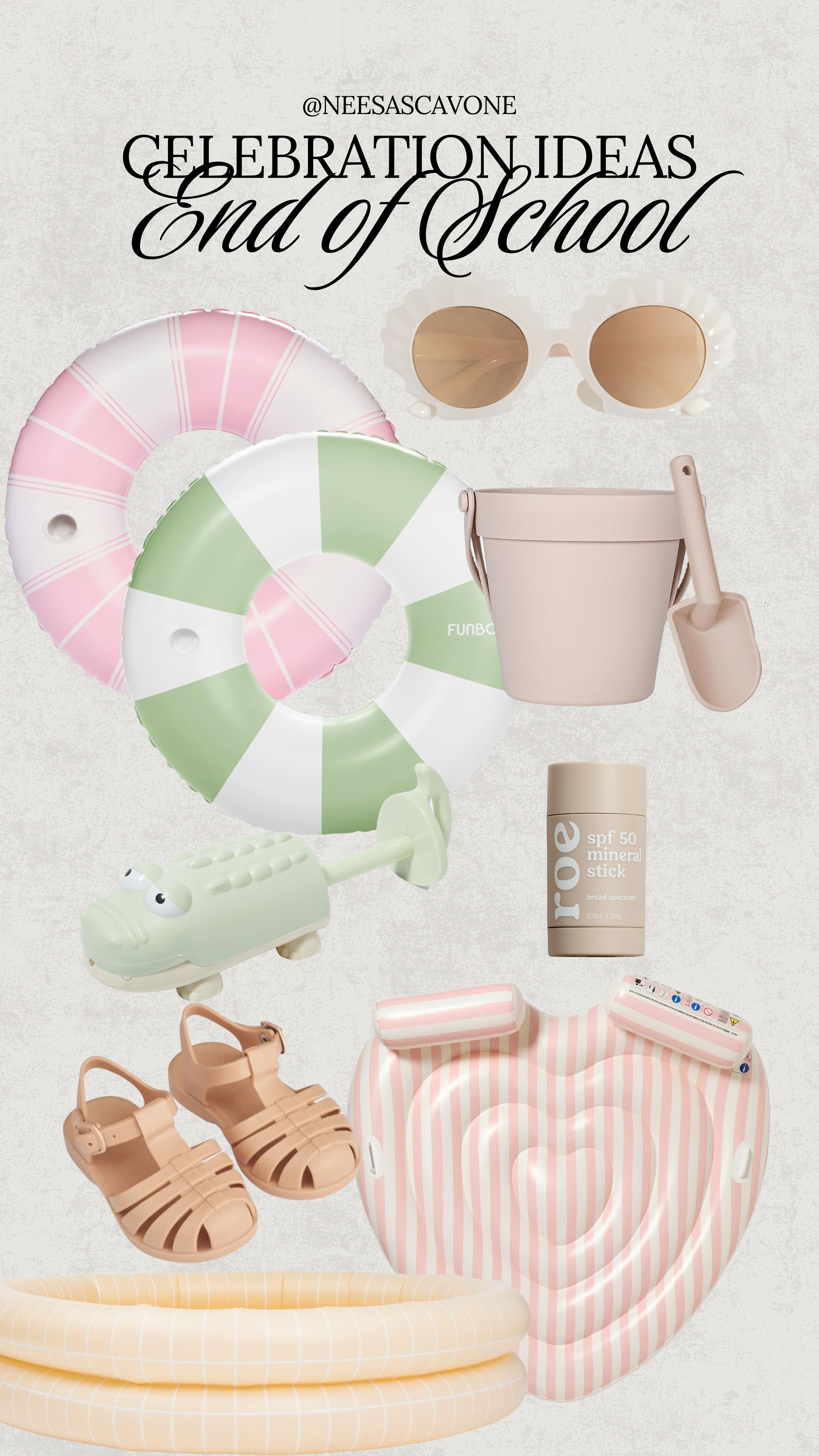 End of School, Start of Fun 🎉☀️
School's out and it’s time to celebrate the kiddos with the cutest poolside essentials! From pastel floats to SPF must-haves, I’ve got everything linked to kick off summer break in the sweetest way 💕🍦

🛟 Tap to shop the prettiest finds for your backyard bash, beach day, or splash pad setup!

#EndOfSchool #SummerKickoff #LTKKids #LTKSummer #LTKUnder50 #PoolPartyVibes #MomLifeMustHaves #BackyardFun #CelebrateWithStyle #LTKFinds #KidsStyle #StayCoolInStyle #LTKMom #LTKFamily 

 #LTKSummerEdit #LTKSeasonal #LTKKids