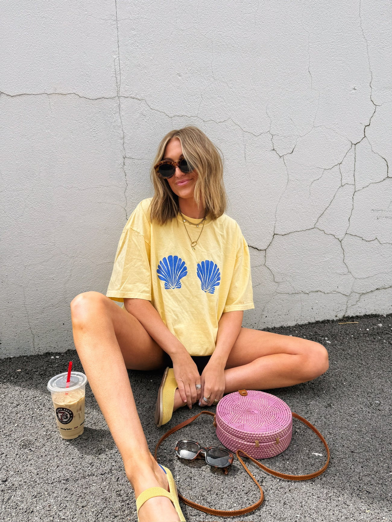 ETTA OG | sister seashells graphic tee - butter yellow | Etta+East