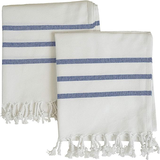 MyMesken- Cotton Turkish Hand Towels for Bathroom and Kitchen, Kitchen Towels- Bathroom Towels- W... | Amazon (US)