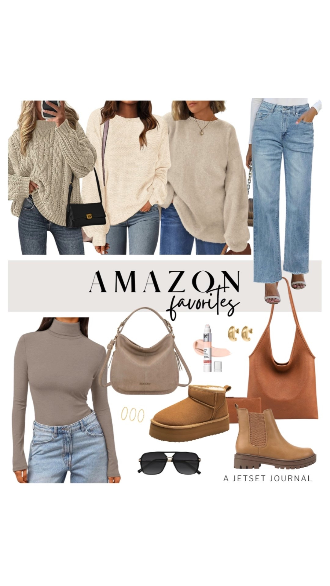 Amazon favorites worth treating yourself to this season!
winter booties, look for less, knit sweater, chunky pullover sweater, gold earrings, winter sweaters, wardrobe refresh, amazon fashion, top picks, transitional look, affordable style, amazon finds, cute tops, neutral top, fall to winter style, outfit idea

#LTKU #LTKFindsUnder50 #LTKSeasonal
