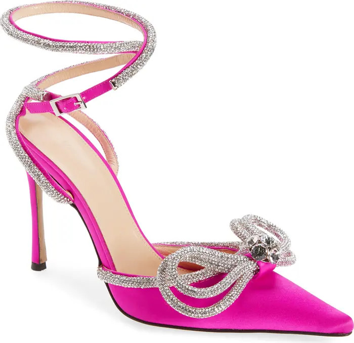 Mach & Mach Double Crystal Bow Pointed Toe Pump (Women) | Nordstrom | Nordstrom
