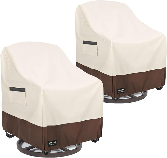 Outdoor Swivel Chair Covers Waterproof 2 Pack, Outdoor Chair Covers Patio Furniture Cover for Dec... | Amazon (US)