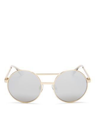 Le Specs Vertigo Mirrored Round Sunglasses, 50mm | Bloomingdale's (US)