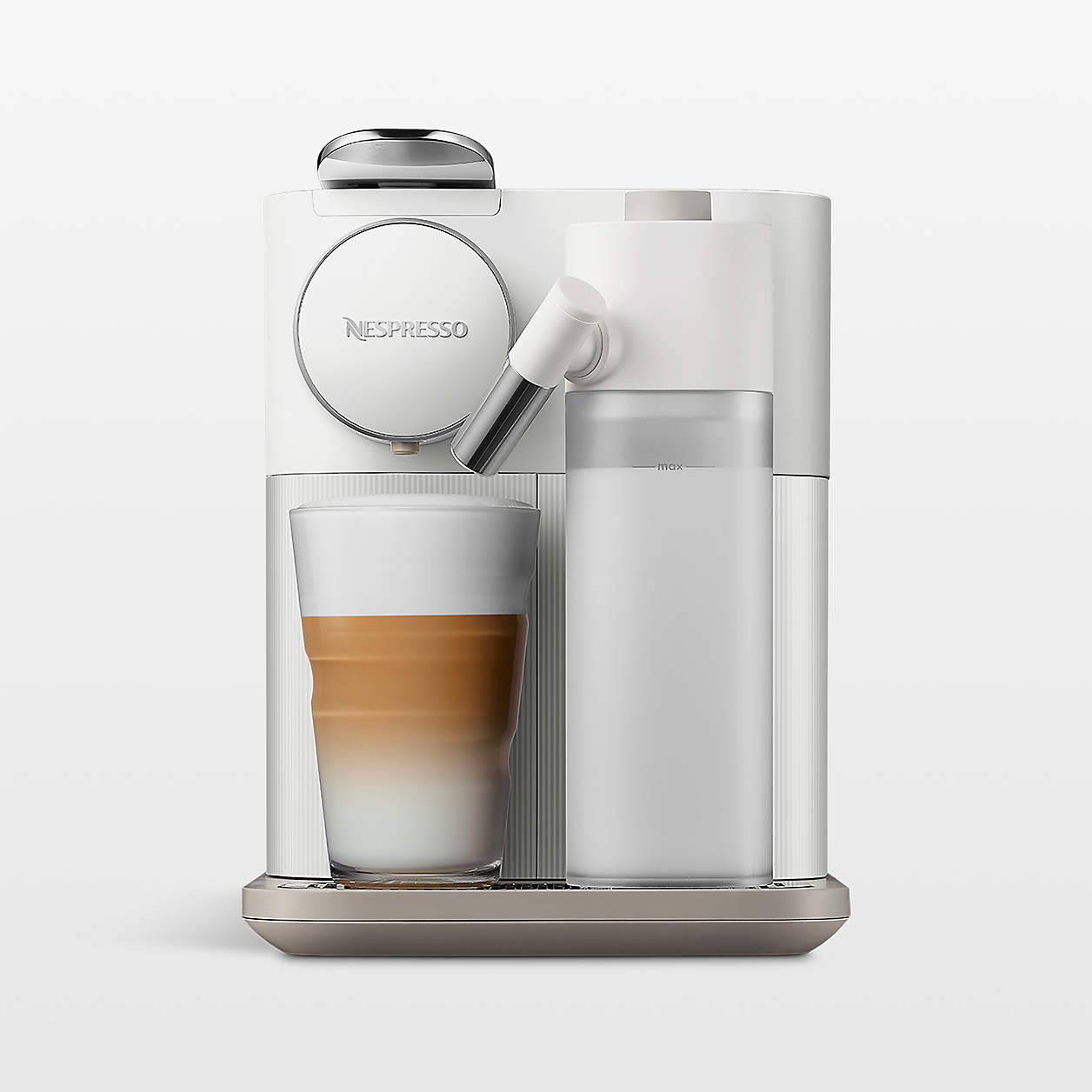 Nespresso by De'Longhi White Gran Lattissima Espresso Machine + Reviews | Crate & Barrel | Crate & Barrel