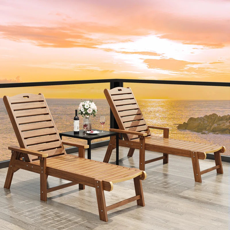 Alizay Outdoor Chaise Lounge - Set of 2 | Wayfair North America