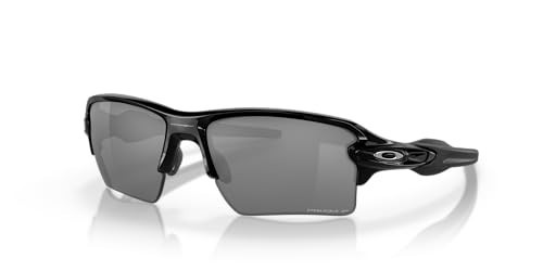 Oakley Mens OO9188 Flak 2.0 XL Rectangular Sunglasses, Polished Black/Prizm Black Polarized, 59 mm | Amazon (US)