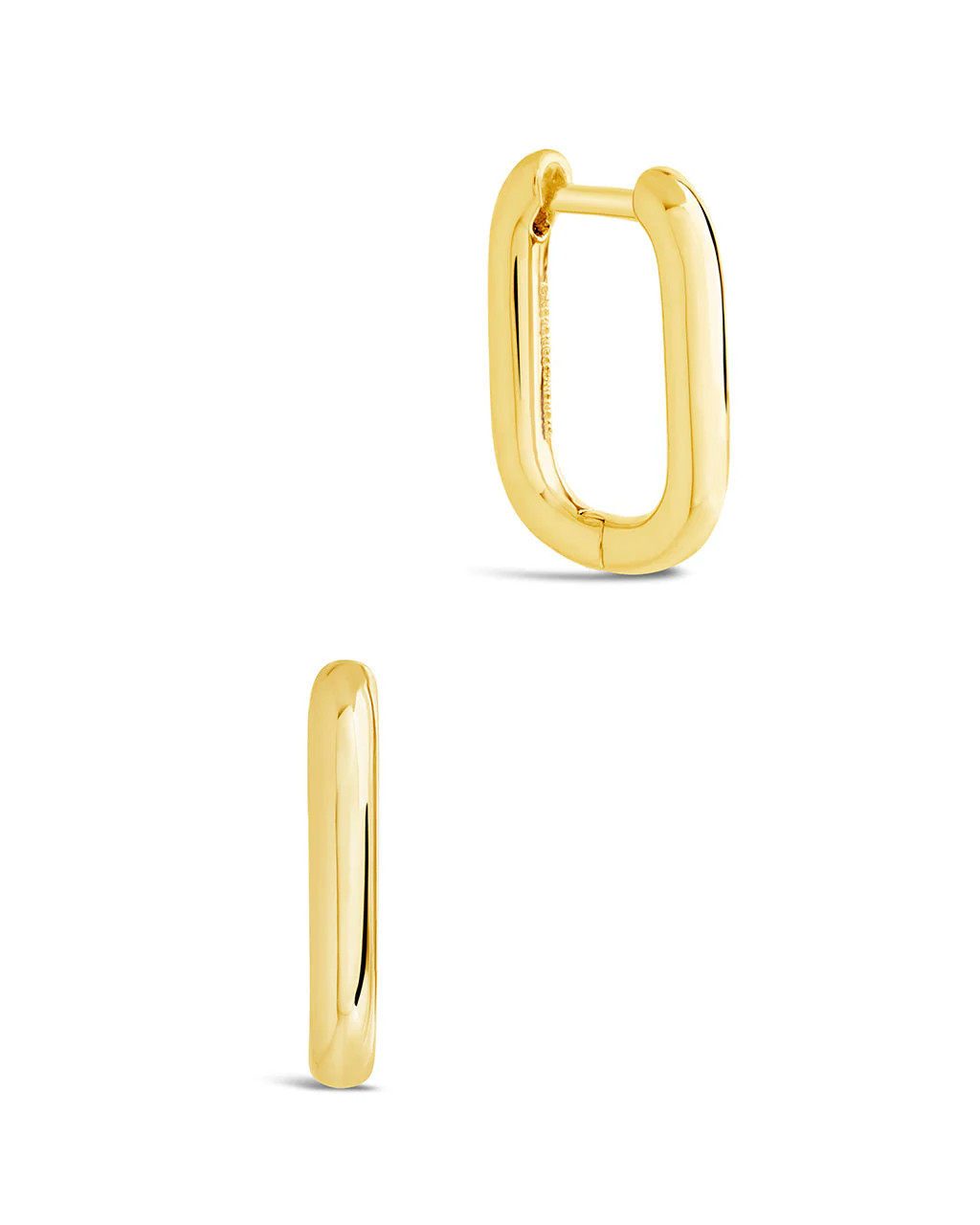 Josie Rectangular Tube Hoop Earrings | Sterling Forever