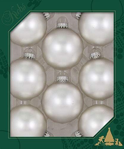 Christmas By Krebs [8 Pack] Sterling Silver 2 5/8" Ornament Designer Seamless Glass Ball for Chri... | Amazon (US)