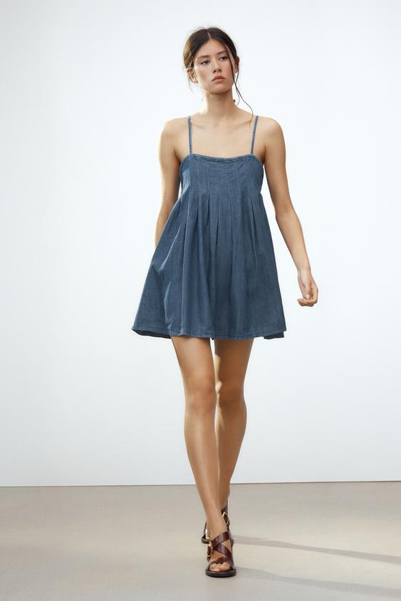 SHORT DENIM TRF DRESS | Zara UK
